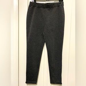 NWT Talbots Stretch Gray/ Black Gingham Pants with Zipper Ankles |Size Large